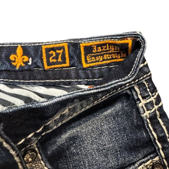 Rock Revival Jazlyn Women’s Bootcut Jeans – Size 27 (US 4) – Blue Distressed - Picture 3 of 4